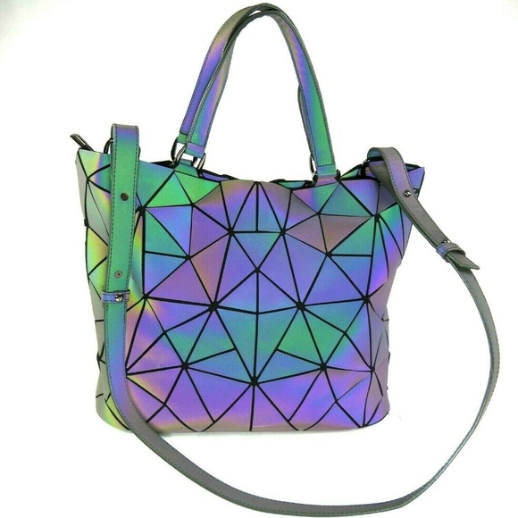 GOWETION Handbags - Luminous Geometric Lattice Crossbody Bag